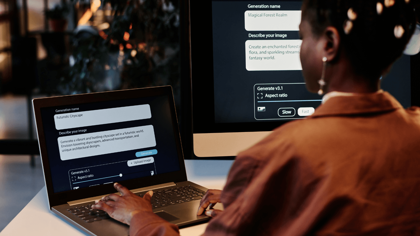 AI implementation decision tree and ROI tracking dashboard